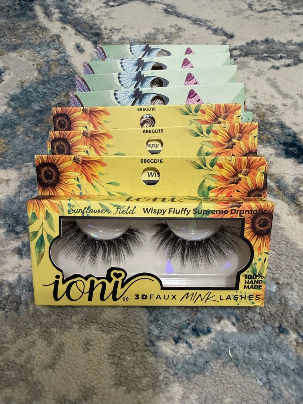 ioni Sunflower Field Wispy Fluffy Faux Mink Lashes